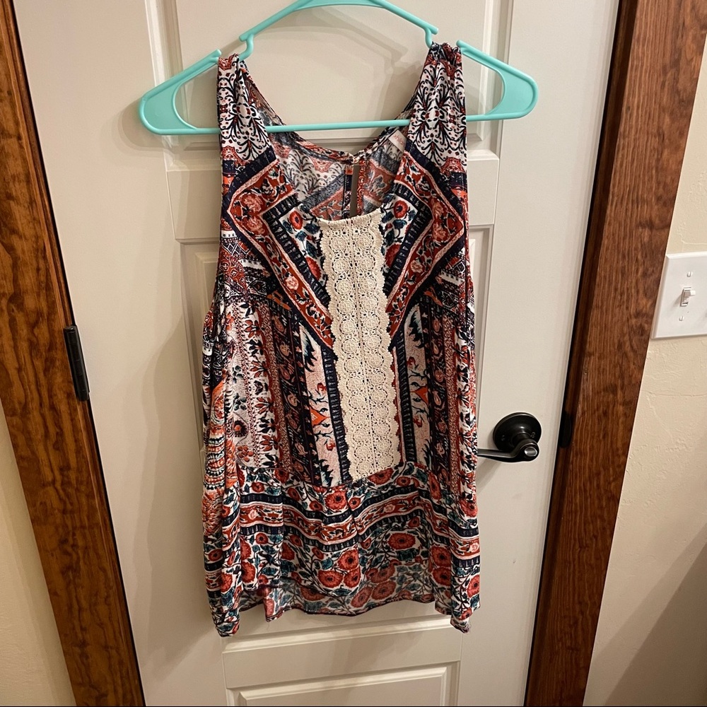 xhilaration patterned tank top